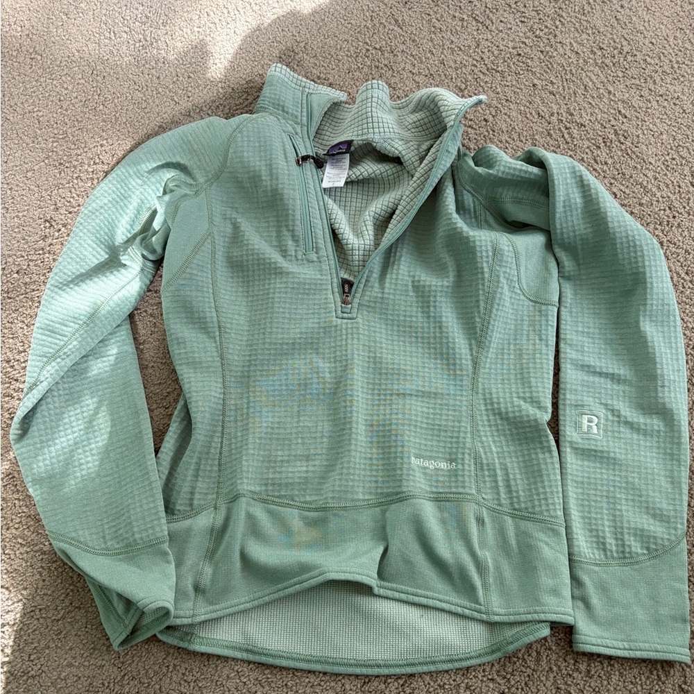 Patagonia Mint Green Quarter-Zip Sweatshirt